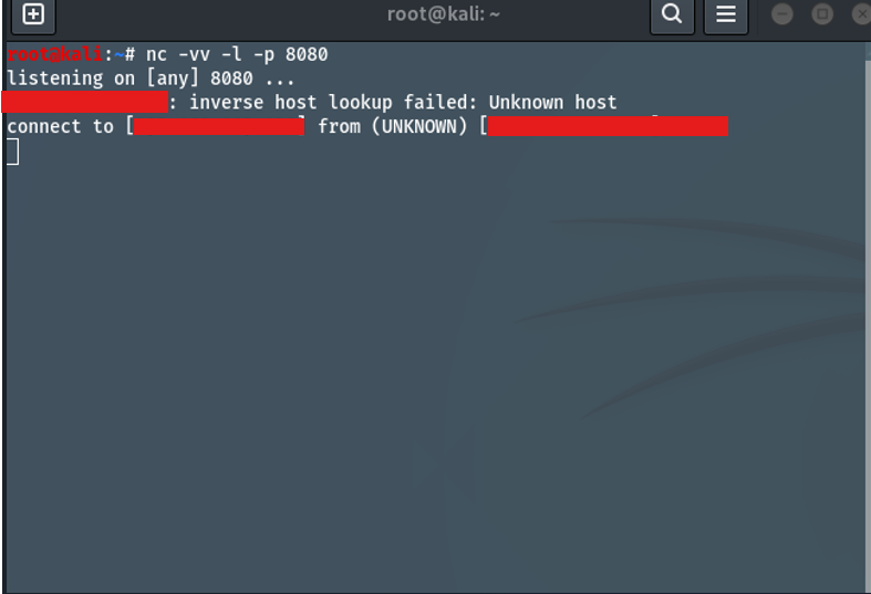 Remote file inclusion attack screenshot